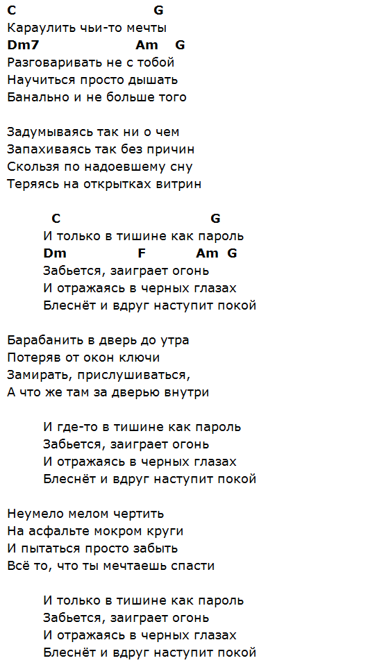 С дождь на окнах рисует аккорды