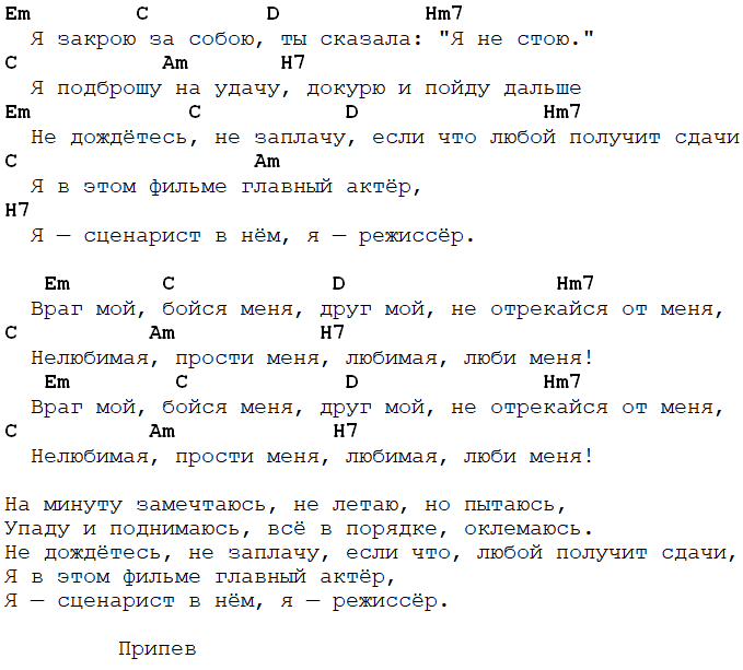 градусы режиссер аккорды